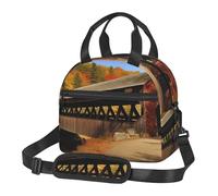 Albany - Borsa termica per il pranzo con ponte coperto, per uomini e donne, per adulti, riutilizzabile, con tracolla regolabile, grande capacità, a prova di perdite, per lavoro, viaggi, ufficio