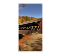 Albany, copertura per porta a ponte coperto, striscione 90 x 180 cm, striscione per feste, cartello di benvenuto stagionale, decorazione verticale da appendere per portico, ingresso, giardino