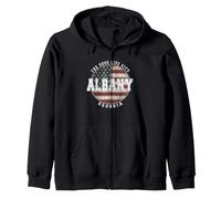 Albany Georgia, Vendemmia, Bandiera Americana Felpa con Cappuccio
