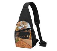 Albany Ponte coperto Casual Una Spalla Cross Body Borsa Petto Portafoglio Telefono Borsa a Tracolla Uomo Borsa a Tracolla Viaggio Walking Marsupio, Nero , Taglia unica