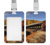 Albany - Porta badge con ponte coperto, con cordino staccabile, design impermeabile, per ufficio, posto di lavoro
