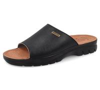 ALBARETO: Ciabatte Uomo in Evopell, Aperte sulla Punta, Sottopiede in pelle, Nero, 44