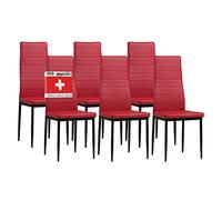 Albatros 2709 Milano Set Di 6 Sedie Da Pranzo, Rosso
