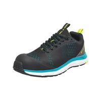 ALBATROS AER55 Impulse Low Scarpe antinfortunistiche da lavoro S1P ESD HRO SRC tappo in fibra di vetro anti-perforazione senza metallo antiscivolo resistente al calore unisex, nero/blu, 43 EU