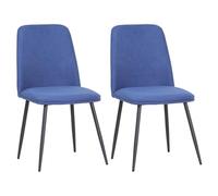 ALBATROS BONO - Set di 2 sedie da cucina in stile retrò, ergonomiche e imbottite, rivestimento in velluto e gambe in metallo, comode e facili da pulire, sala da pranzo, soggiorno