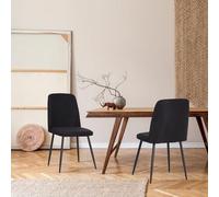 ALBATROS BONO - Set di 2 sedie da cucina in stile retrò, ergonomiche e imbottite, rivestimento in velluto e gambe in metallo, comode e facili da pulire, sala da pranzo, soggiorno