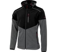 Albatros Mitchell giacca in pile/soft shell lavorato a maglia nero/grigio XXL