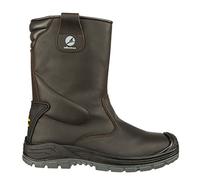 ALBATROS RIGGER BOOT S3 SRC - Stivali di sicurezza con calda fodera in pelliccia sintetica e zona della caviglia imbottita, protezione anti-perforazione, da uomo, marrone, 41 EU