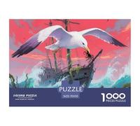 Albatros uccello mare Puzzle 1000 Pezzi Animale Jigsaw Adulto Per Gioco Familiare Gioco Education Regalo Per Amore E Amico Decorazione Interna Unica Stress Relief Toy 70x50cm/1000pcs