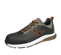 ALBATROS Wave Impulse Low - Scarpe Antinfortunistiche - Scarpe da Lavoro con Puntale in Fibra di Vetro - Numero 43 - Scarpe di Sicurezza Unisex S1PS - Nero-Oliva