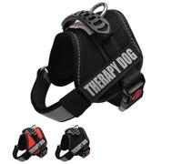 ALBCORP Riflettente Terapia Dog Vest Harness Rivestimento in Poliestere e Nylon Regolabile Service Animal Jacket con 2Ganci Terapia Dog Rimovibile Toppe S 2026 inch Girth