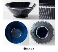 ALBEE 210 Noodle Bowl Mino Ware Japan Ramen bowl Udon Soba Bowl Navy Gift