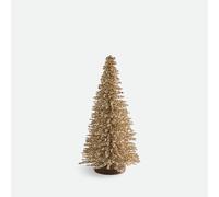 Alberello decorativo con glitter, altezza 30 cm, CASPAR Giallo TU