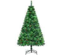 Alberello Di Natale Decorato E Ignifugo Per Interni Con 782 Rami E Base In Metallo, ?116x180 Cm, Verde