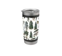 Alberi a tema natura da una foresta Bicchiere termico in acciaio inox doppia parete
