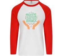 Alberi Are The Answer Climate Change Uomo L/S Baseball T-Shirt
