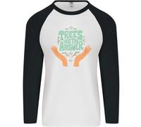 Alberi Are The Answer Climate Change Uomo L/S Baseball T-Shirt