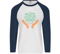 Alberi Are The Answer Climate Change Uomo L/S Baseball T-Shirt
