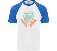 Alberi Are The Answer Climate Change Uomo S/S Baseball T-Shirt