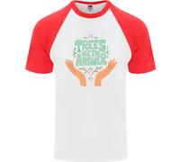 Alberi Are The Answer Climate Change Uomo S/S Baseball T-Shirt