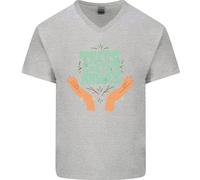 Alberi Are The Answer Climate Change Uomo Scollo A V Cotone T-Shirt