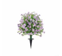 Alberi artificiali a forma di baia, a forma di vaso, con paletto, resistente alle intemperie, per patio, prato, 60 cm, giallo (viola)