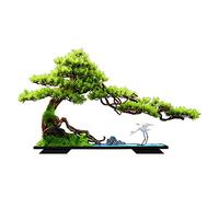 Alberi artificiali Albero bonsai artificiale Gru in ceramica bianca Roccioso in ceramica e decorazione da tavolo con sabbia fine blu utilizzata per la decorazione di soggiorno e ufficio Piante in vaso