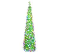 Alberi Artificiali Per Interni,150 cm Decorazioni Pasquali Pieghevoli,Pianta Artificiale con Cerchi Glitter Colorati - per Casa, Soggiorno, Feste, Primavera e Ingresso