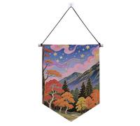 Alberi autunnali Mistero banner appeso con asta telescopica banner per feste bandiere da appendere decorazioni per feste per porte, pareti, finestre, giardini, cortile