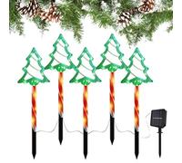 Alberi Bagliori Di Natale - Arredamento Del Cortile Illuminato, Posta In Gioco Impermeabile Solare, Luci Del Percorso Del Paesaggio | 5x Decorazioni Natalizie Per Esterni Per Le Luci Di Solare Pe
