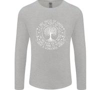Alberi Che Mondo Meraviglioso Ambiente Uomo Manica Lunga T-Shirt
