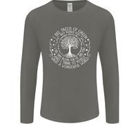 Alberi Che Mondo Meraviglioso Ambiente Uomo Manica Lunga T-Shirt
