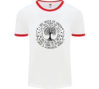Alberi Che Mondo Meraviglioso Ambiente Uomo Ringer T-Shirt