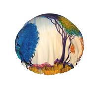 Alberi colorati Riutilizzabile Impermeabile Lavabile Regolabile Adatto a donne Tutte le lunghezze Cuffia da doccia