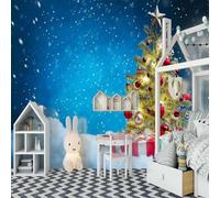 Alberi Del Cielo Blu Palline Colorate Da Appendere 3D Carta Da Parati Lusso Casa Soggiorno Divano Mobili Floreale Camera Letto TV Sfondo Muro-200cm×140cm