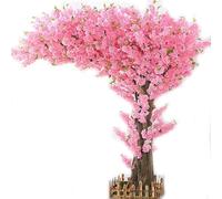 Alberi di ciliegio artificiali, albero dei desideri, pianta rosa, grande albero di pesco di seta, fatto a mano + pregevole fattura, non richiede cure + fiorisce tutto l'anno,160×120cm