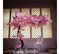Alberi di Ciliegio Artificiali Rosa, Grande Decorazione for Interni Ed Esterni, Piante finte da Esterno Grandi Albero, Party Restaurant Decorazione di Eventi di Nozze,001,1x0.6m/3.2x1.9ft