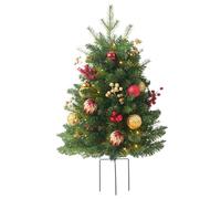 Alberi Di Natale Con Luci,Luminoso A Batteria Realistico,Albero Di Natale Preilluminato Per Le Feste | Per Feste Natalizie Stagionali Per Festa In Giardino Cortile Posteriore Prato Patio E
