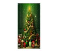 Alberi di Natale Coperture per porta d'ingresso Banner di benvenuto Grande Divertente Sfondo Banner Decorazioni da appendere all'interno e all'esterno e buoni regali di primavera per gli amici