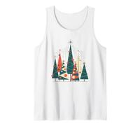 Alberi di Natale della metà del secolo Retro Holiday Canotta