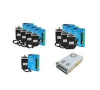 Alberi di trasmissione per motociclette Kit motore passo-passo a circuito chiuso Nema34 .5N 8.12N a 4 assi + driver CC encoder HBS86H + alimentatore CNC Albero cardanico(4kit 8.5Nm,With power supply)