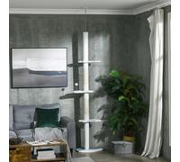 Alberi e rifugi per gatti Descrizione:Questo ampio albero per gatti PawHut massimizza lo spazio, offrendo ai tuoi mici un luogo ideale per giocare o riposare. Adattabile a soffitti da 225 a 255 cm di 