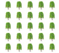 Alberi fatti a mano del modello del paesaggio 3d 5.5cm altezza 25 Pack Green Willow Design per i layout del treno ferroviario e le esposizioni del paesaggio della tavola della sabbia