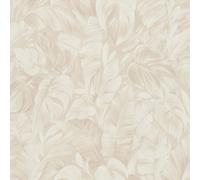 Palma Foglie Carta Da Parati IN Vinile 10416-02 Crema Trama Tropicale Giungla