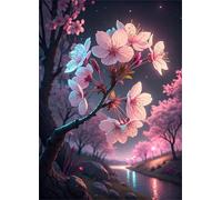 Alberi in fiore sulla riva del fiume - Puzzle 700 Pezzi - Puzzle Fai da te 52x38 cm,Intrattenimento Creativo - Puzzle Per Adulti E Tutta La Famiglie