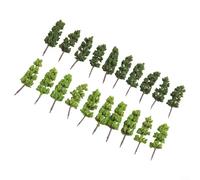 Alberi in miniatura per il layout del treno, 20 pezzi verde 1 200 scala scenario puntelli