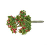 Alberi in plastica per modellini di treni e paesaggi da giardino, ideali per giochi di guerra e paesaggi in miniatura (rosso, 5 cm)
