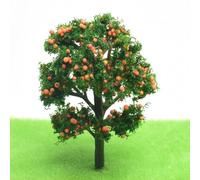 Alberi in plastica per modellini di treni e paesaggi da giardino, ideali per giochi di guerra e paesaggi in miniatura (giallo, 7 cm)