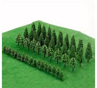 Alberi in scala per diorama, 50 pezzi in plastica treno in miniatura paesaggio ferroviario edificio paesaggistico accessori da tavolo architettonico modelli stile B