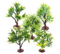 Alberi Miniatura Plastica Base, Set 10 Pezzi per Scenari | Modelli Realistici per Micro Paesaggi, Accessori per Diorami e Modellismo, Finitura Naturale